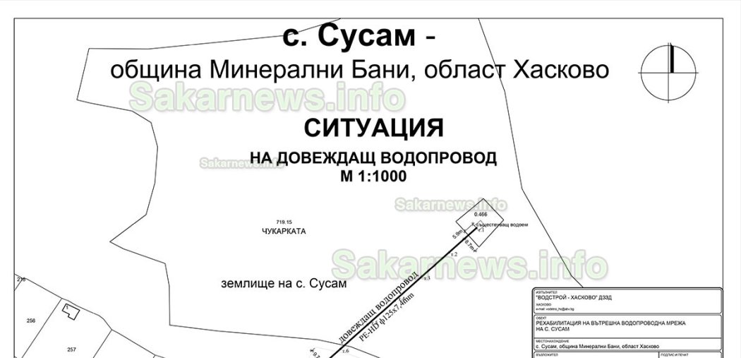 Близо 946 000 евро за водопровод в с. Сусам: Общината обяви поръчка за ключов ремонт