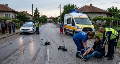 Инцидент край Хасково: Микробус удари пешеходец и напусна мястото