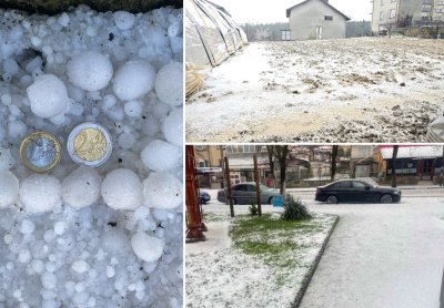 Градушка удари Крумовград (ВИДЕО)